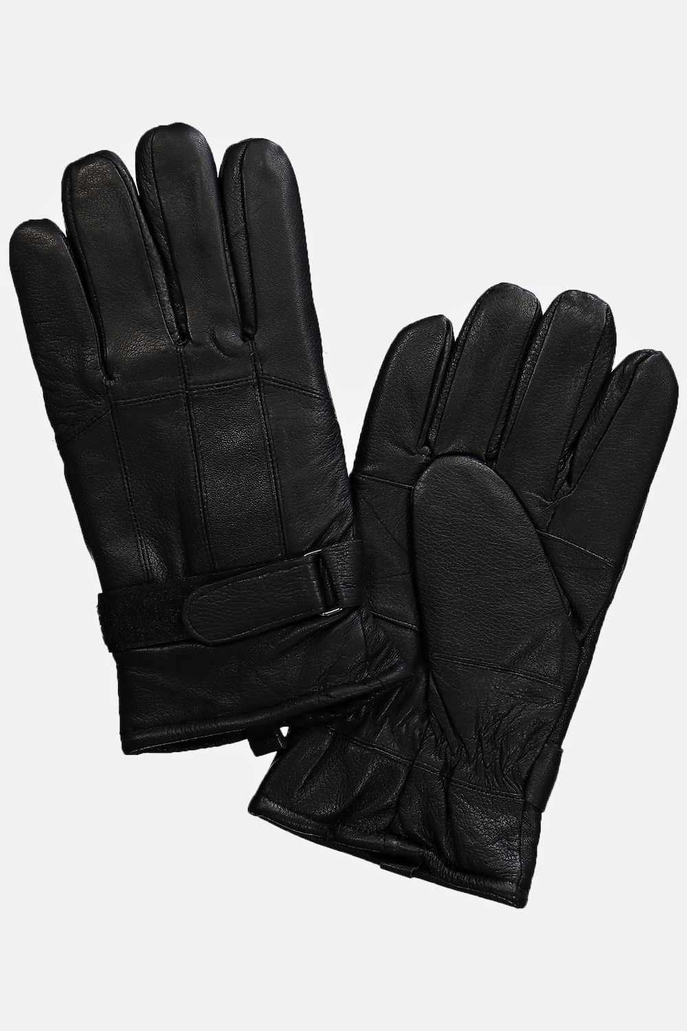 Grote Maten Leren handschoenen, Heren, zwart, Maat: 10, Polyester/Leer, JP1880