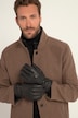 Leather gloves, genuine leather, warm lining, strap
