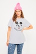 T-Shirt, oversized, Mickey Mouse Print, Rundhals, Halbarm