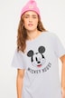 T-Shirt, oversized, Mickey Mouse Print, Rundhals, Halbarm