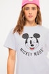 T-Shirt, oversized, Mickey Mouse Print, Rundhals, Halbarm