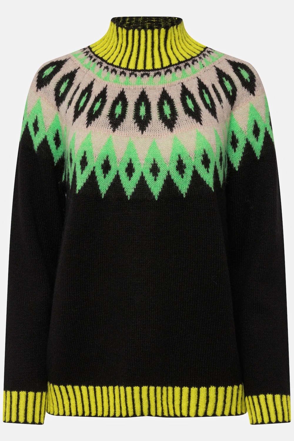 Stora storlekar Norgetröja, Dam, svart, storlek: XL, Syntetfibrer/Polyester/Ull, LAURASON