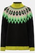 Norwegerpullover, Wollanteil, Stehkragen, Langarm, mit recyceltem Polyester