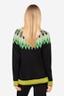 Norwegerpullover, Wollanteil, Stehkragen, Langarm, mit recyceltem Polyester
