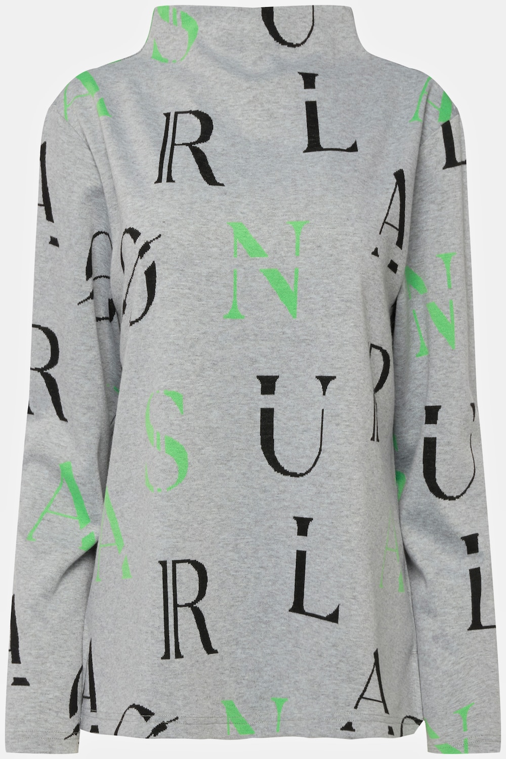 Stora storlekar Sweatshirt, Dam, grå, storlek: M, Polyester/Viskos, LAURASON