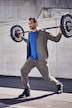 Veste à capuche JAY-PI, collection fitness. En molleton avec des imprimés.