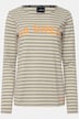Ringelshirt, Regular Fit, Statement Print, Rundhals, Langarm, OEKO-TEX