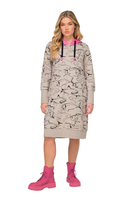 Allover Print Sweat Dress