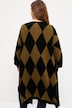 Longline Textured Argyle Coat