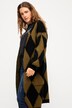 Longline Textured Argyle Coat