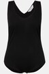 Body, Slim Shape, Punto-Jersey, doppelter V-Ausschnitt