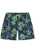 JAY-PI plavecké šortky, plážová móda, elastický pas, palmový potisk