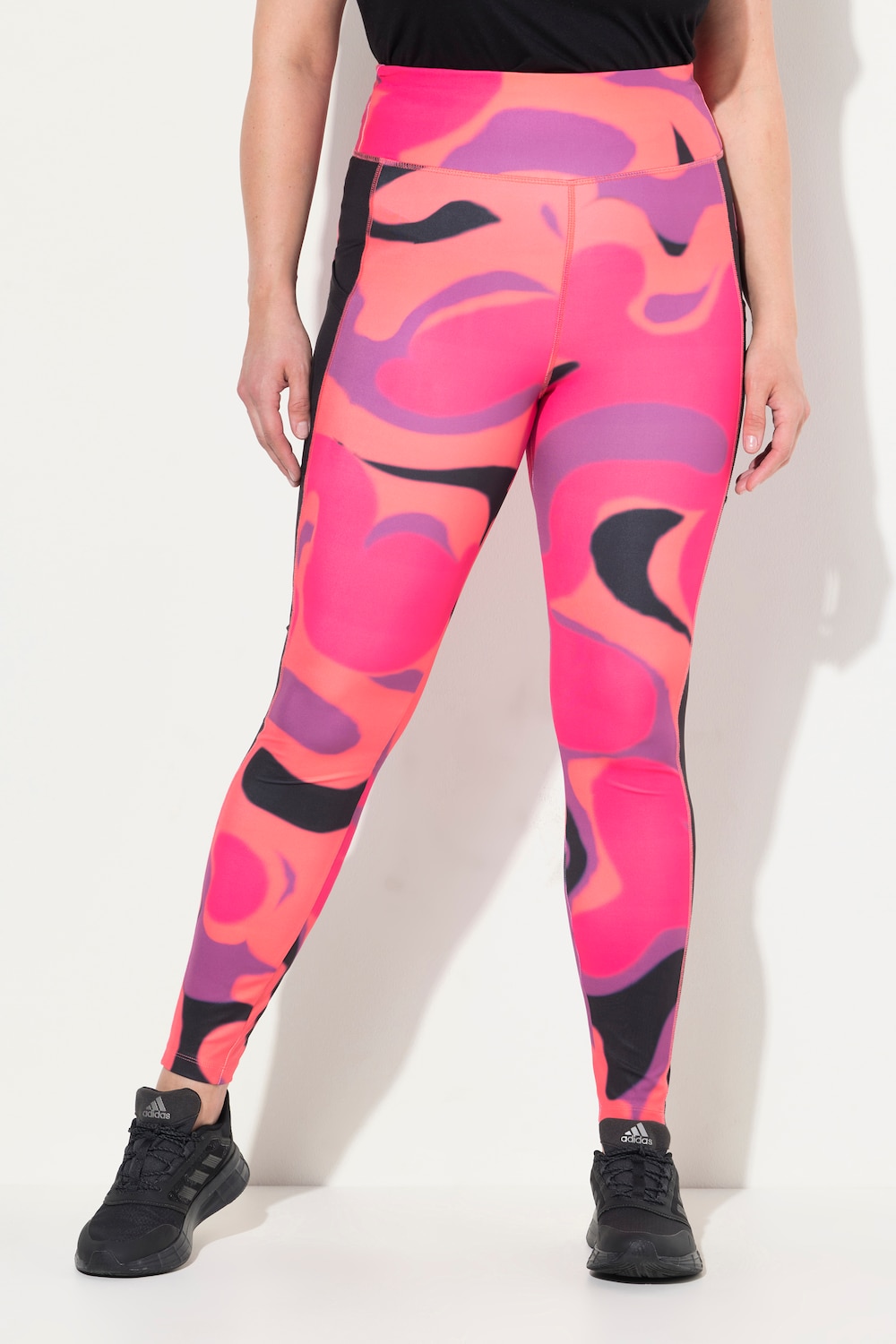 Große Größen Sportleggings, Damen, lila, Größe: 54/56, Polyester/Elasthan, Ulla Popken