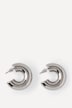 Hoop earrings, studs, chunky look, small size, push back