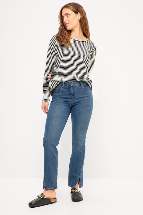 Slit Hem Jeans