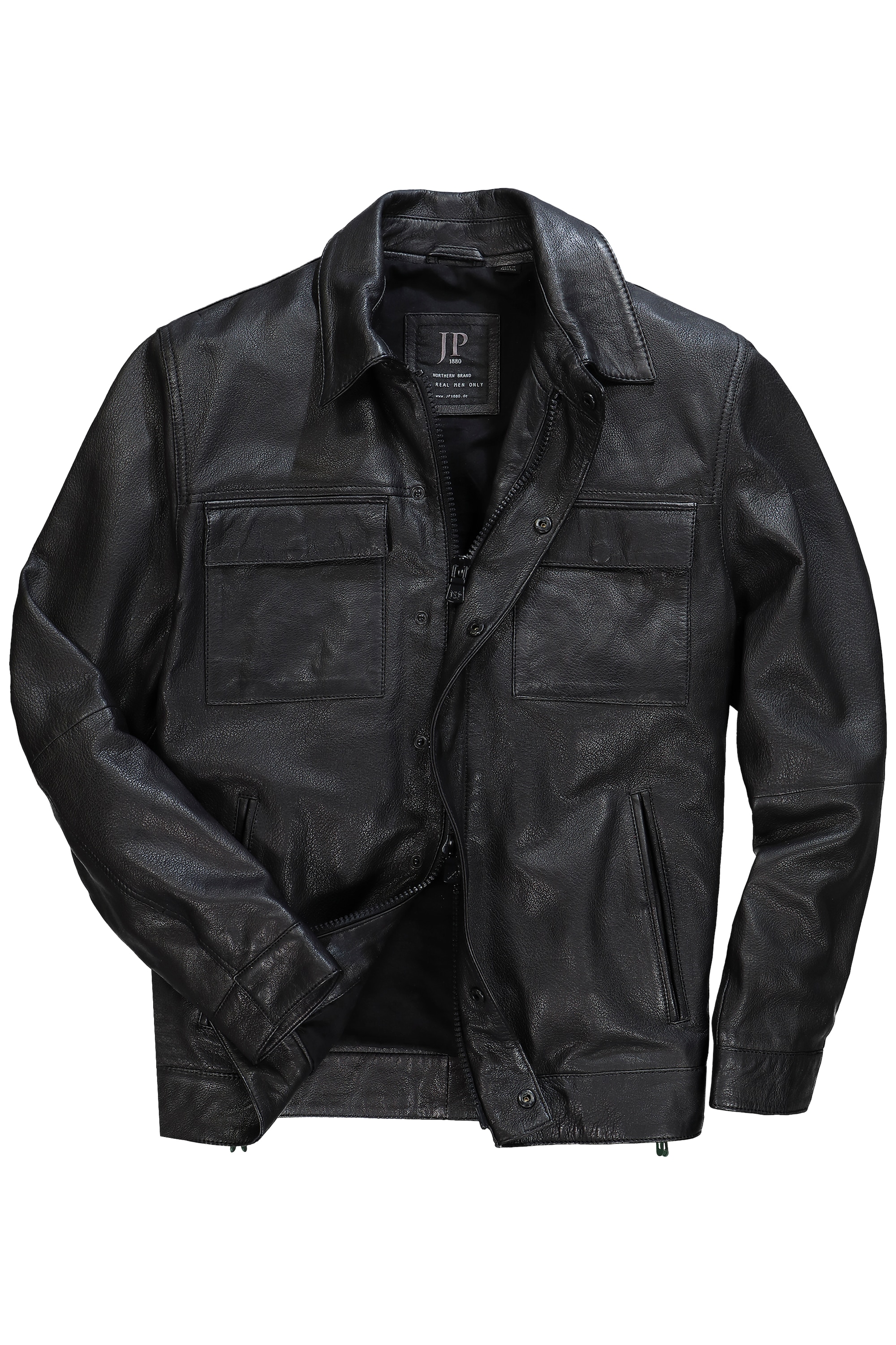 JP 1880 Herren große Größen Lederjacke Leder Lammnappa viele Taschen 823162