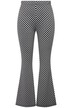 Kalhoty do zvonu, legíny, rozšířený lem, šachovnicový vzor, elastický pas