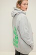 Hoodie, oversized, print op de rug, capuchon
