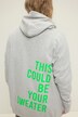 Hoodie, oversized, print op de rug, capuchon