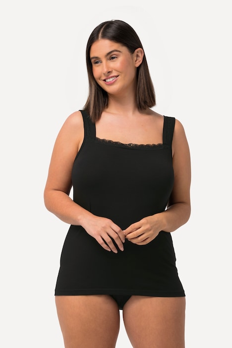 Lace Trimmed Sleeveless Undershirt