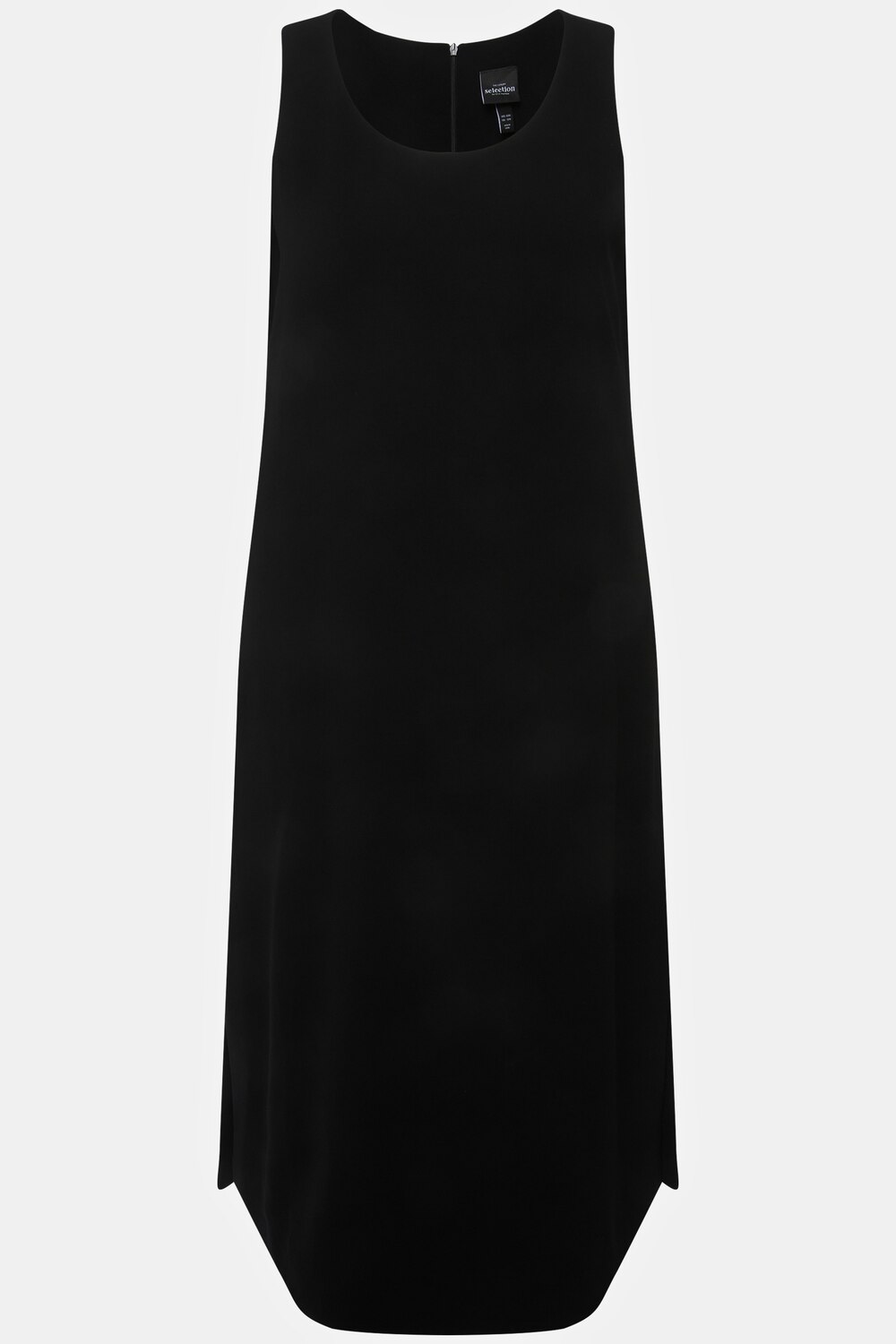Stora storlekar Midiklänning i acetat, Dam, svart, storlek: 54/56, Konstsilke/Viskos/Polyester, Ulla Popken