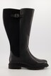 Bottes en cuir, tige XXL et boucle fantaisie - largeur H