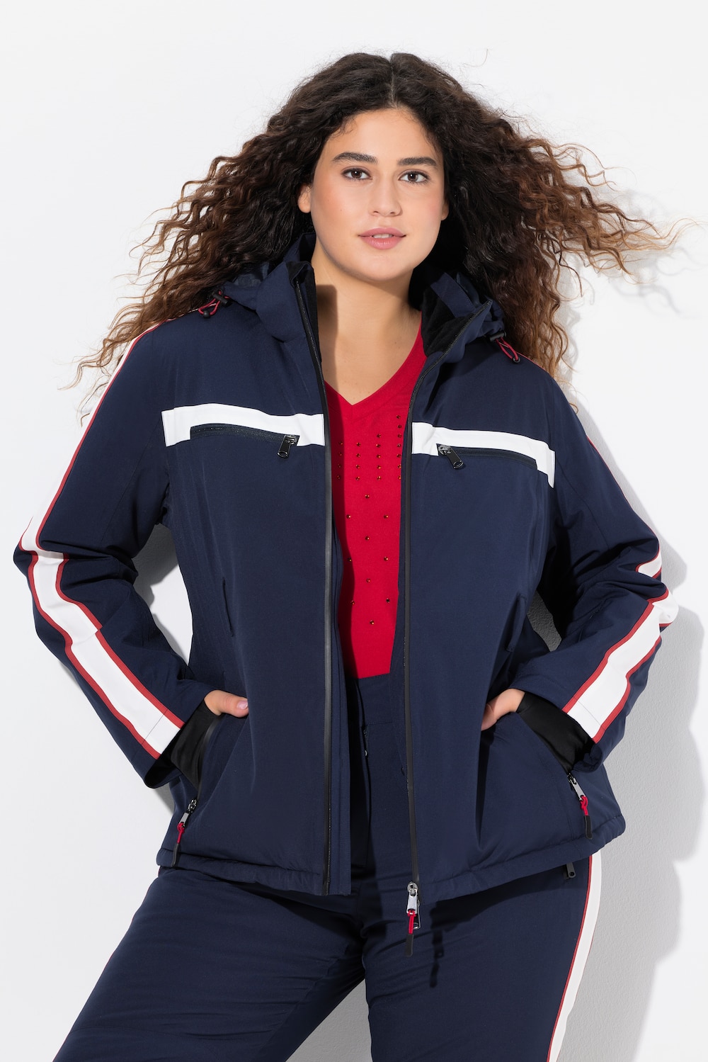 Große Größen Performance-Jacke, Damen, blau, Größe: 50/52, Polyester, Ulla Popken