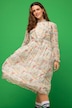 Colorful Victorian-Inspired Long Sleeve Dress