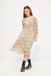 Colorful Victorian-Inspired Long Sleeve Dress