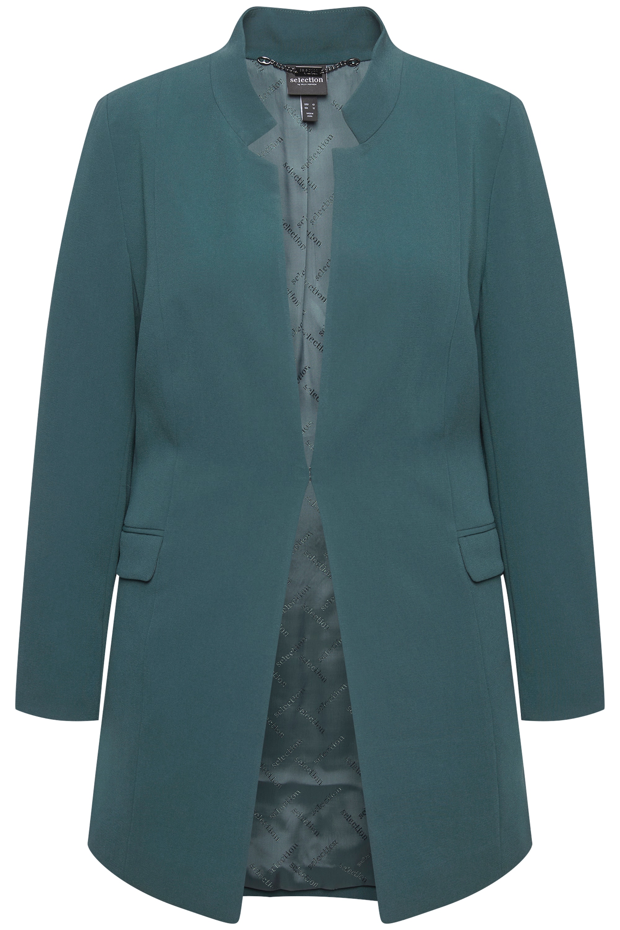 Ulla Popken Damen große Größen Acetat Blazerjacke Stehkragen