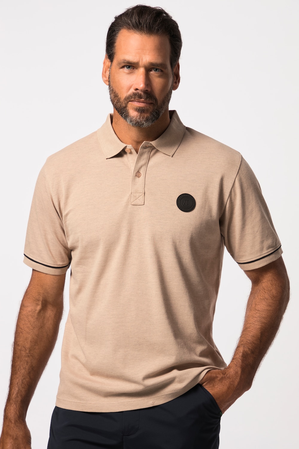 Grote Maten JAY-PI poloshirt FLEXNAMIC®male, bruin, Maat: XXL, Katoen, JAY-PI