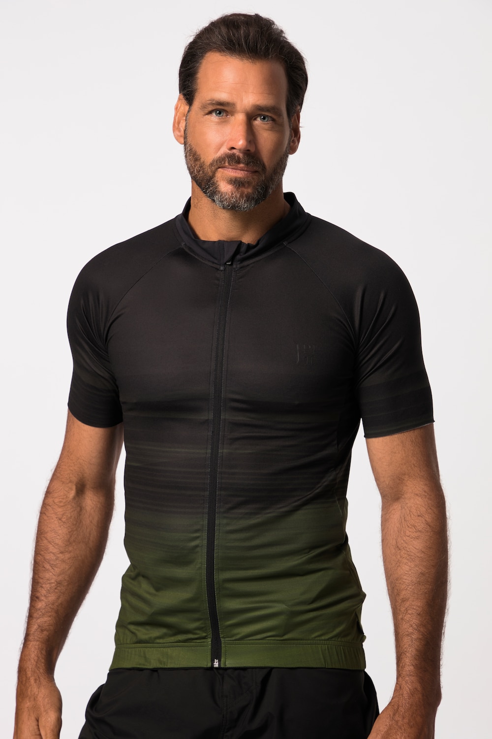 Große Größen JAY-PI Fahrrad-Trikot FLEXNAMIC®, Herren, schwarz, Größe: L, Polyester/Elasthan, JAY-PI