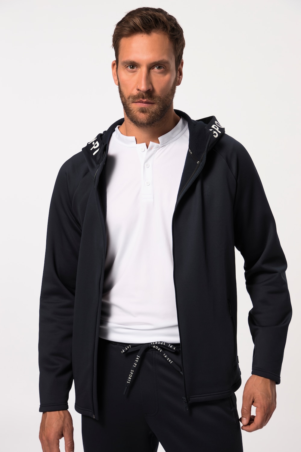 Stora storlekar Träningsjacka, Her, blå, storlek: XL, Polyester, JAY-PI