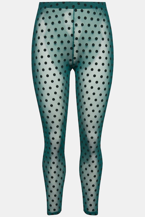 Blue polka dot leggings hotsell