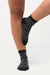 Chaussettes à pois, bords roulottés
