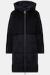 Jacke, Materialmix, 2-Wege-Zipper, Kapuze