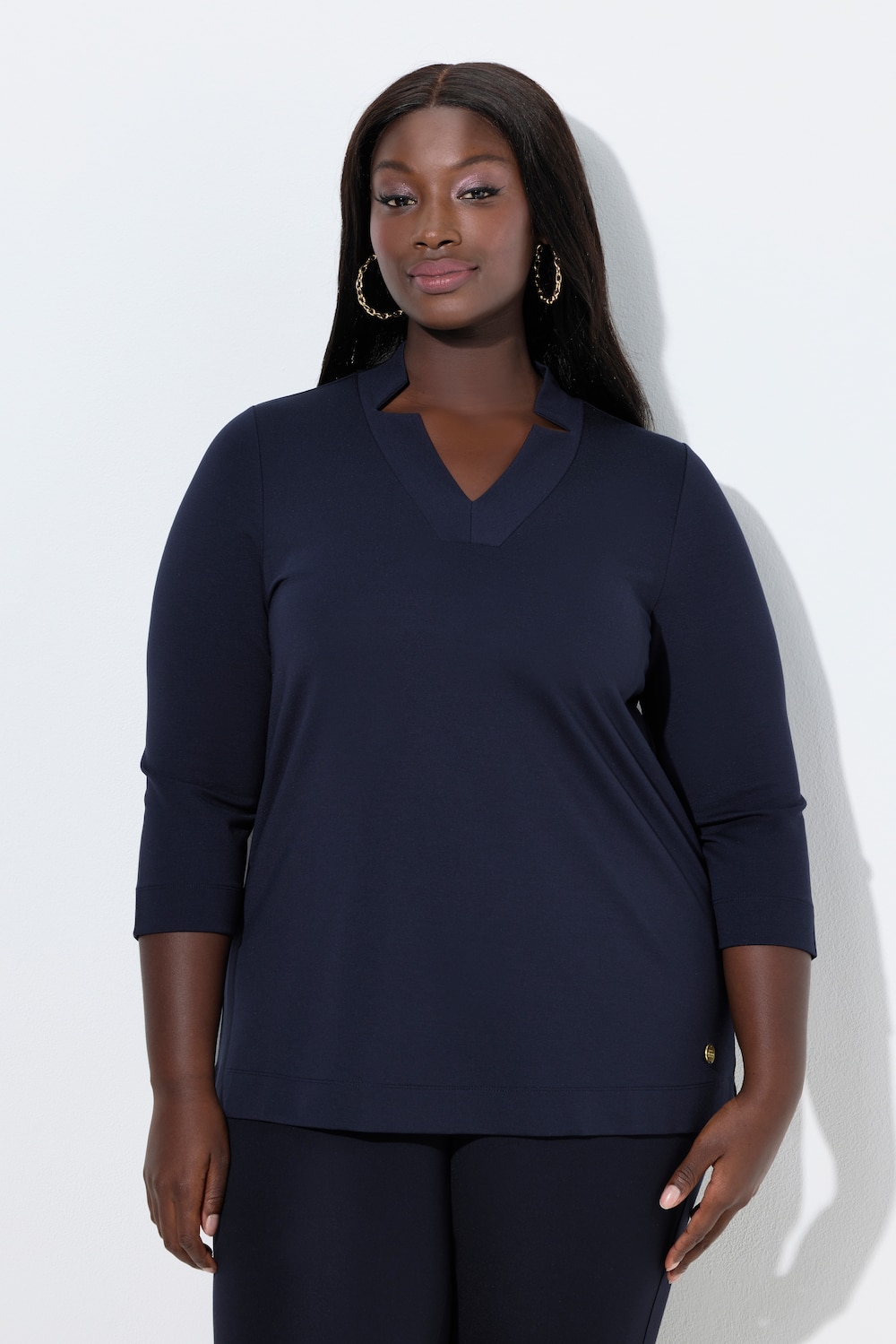 Große Größen Shirt, Damen, blau, Größe: 54/56, Viskose/Synthetische Fasern, Ulla Popken