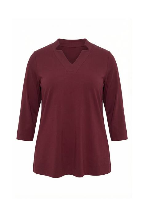 Tričko, A střih, lopatkový límec, výstřih do V, 3/4 rukávy