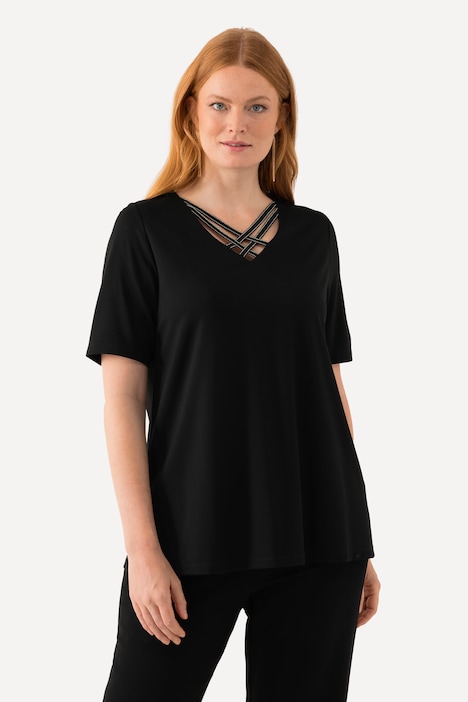 Crossed Neckline Tee