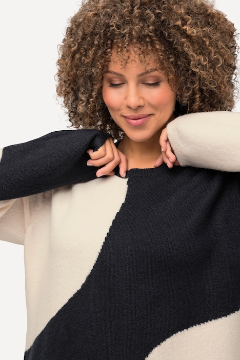 Colorblock Knit Long Sleeve Sweater | Sweater | Sweaters