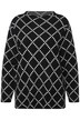 Svetr, puntíky - kosočtverce, stojáček, dlouhé rukávy