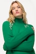 Pullover, Schmuckbänder, Stehkragen, Langarm