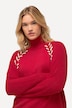 Pullover, Schmuckbänder, Stehkragen, Langarm