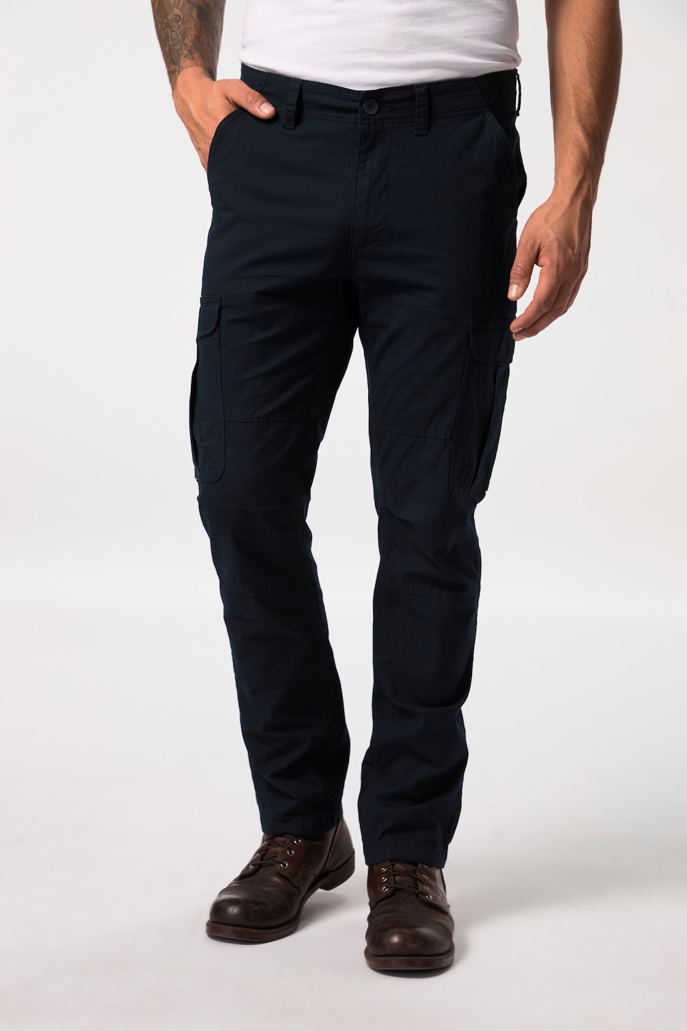 grandes tailles pantalon cargo flexnamic® en ripstop, hommes, bleu, taille: 70, coton, jp1880
