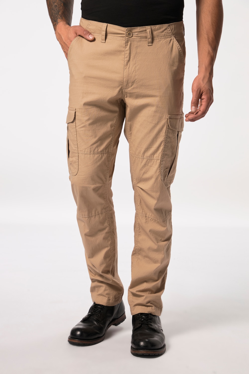 grandes tailles pantalon cargo flexnamic® en ripstop, hommes, marron, taille: 72, coton, jp1880