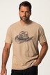 T-shirt dal look vintage con stampa con cappello da cowboy, scollo a girocollo e mezze maniche, fino alla tg. 8XL