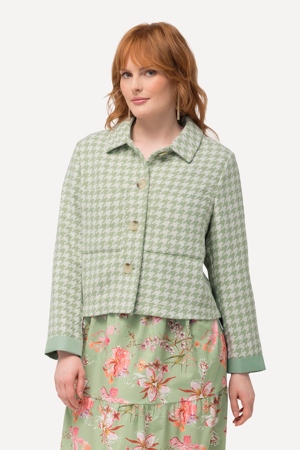 Große Größen Jacke, Damen, weiß, Größe: 58/60, Polyester, Ulla Popken