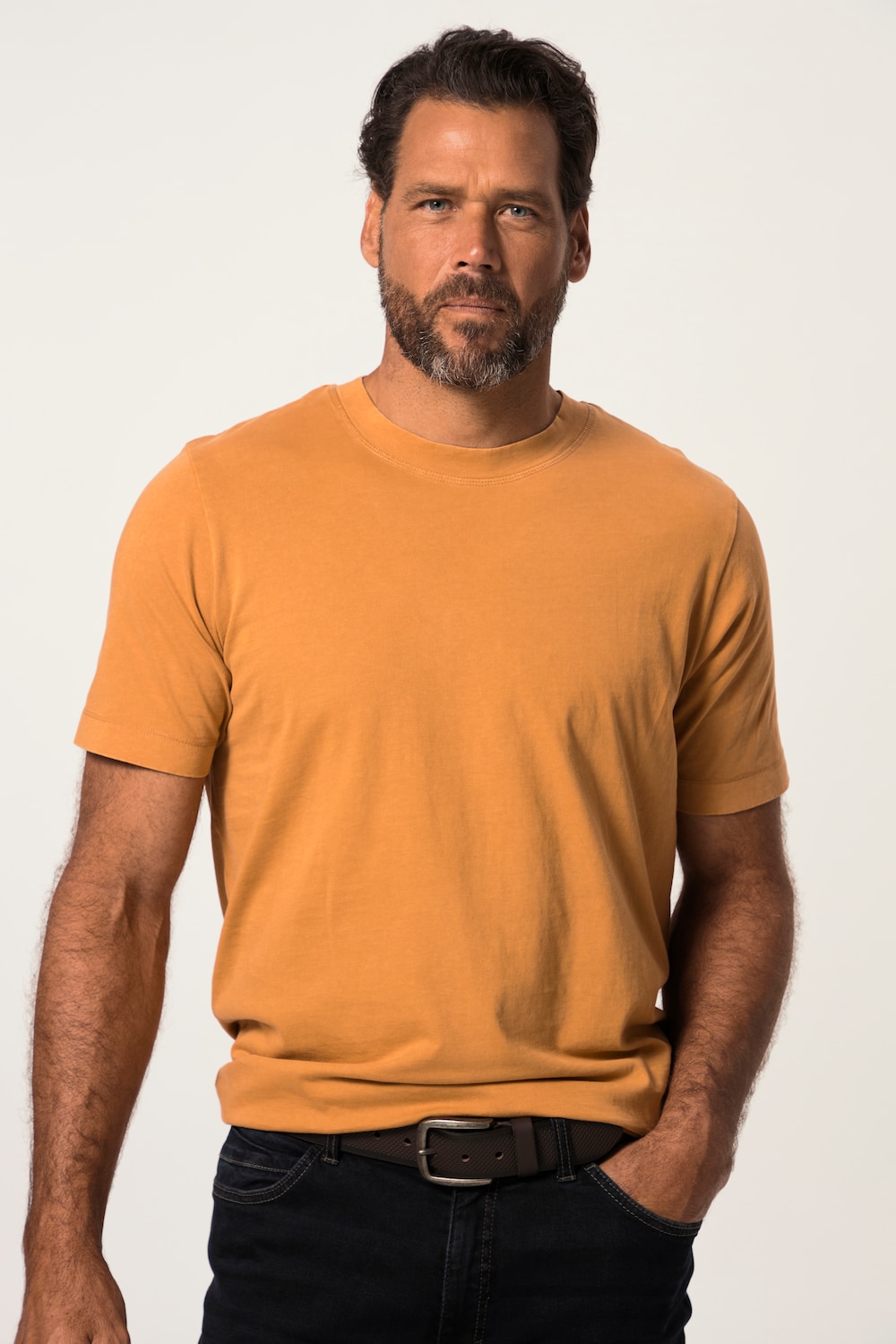 Grote Maten T-shirt, Heren, oranje, Maat: L, Katoen, JP1880