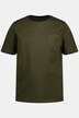 T-Shirt, Halbarm, Ringel, Rundhals, Schwarz bis 8 XL