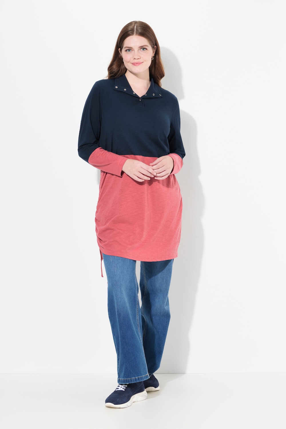 Große Größen Longshirt, Damen, braun, Größe: 42/44, Baumwolle, Ulla Popken